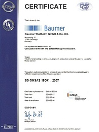 米秀资质证书-BS OHSAS 18001:2007